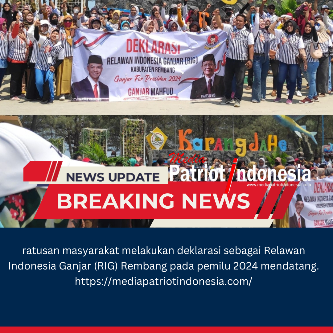 Ratusan Relawan Indonesia Ganjar Rembang Deklarasi Ganjar-Mahfud