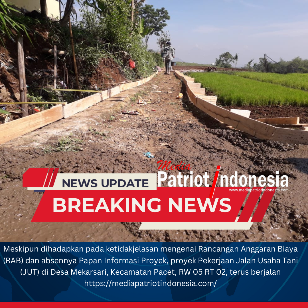 Pembangunan Jalan Usaha Tani (JUT) di Desa Mekarsari, Kabupaten Bandung, Berlangsung Meskipun Papan Informasi Proyek