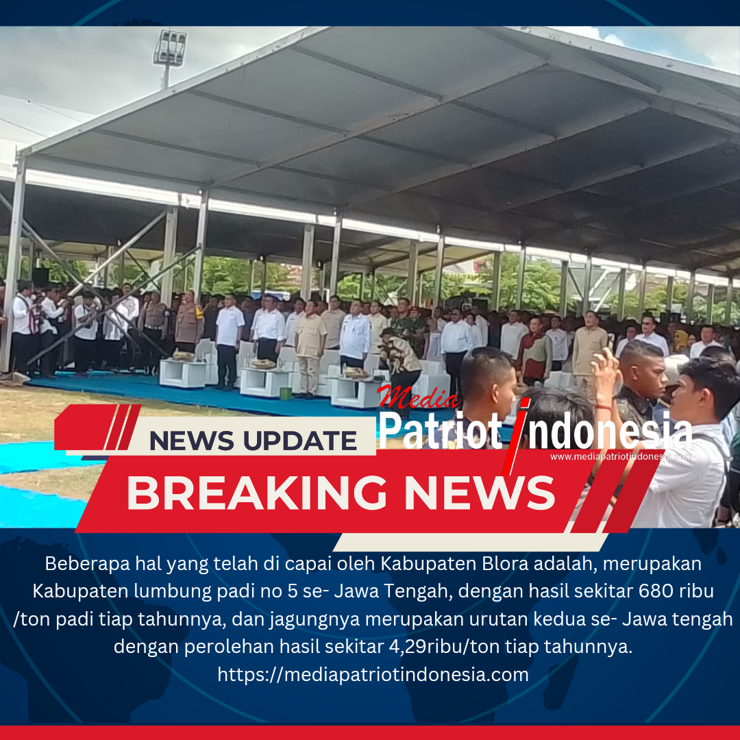 Menhan RI Prabowo Subianto dan Menteri Pertanian Andi Amran Hadir Dalam Pertemuan Pergerakan Akbar Peningkatan Pangan di Blora