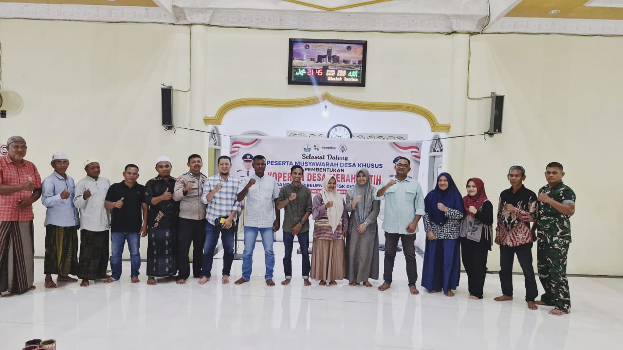 Wujudkan Kemandirian Ekonomi Desa, Warga Meunasah Tgk Digadong Bentuk Koperasi Merah Putih Syariah