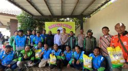 Kapolsek Setu Sampaikan Pesan Kamtibmas kepada Ojol di Polsub Sektor Harvest City