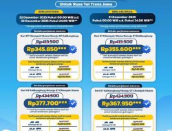 Jelang Nataru 2025/2026, JTT Berlakukan Diskon Tarif Tol 20% di Ruas Trans Jawa