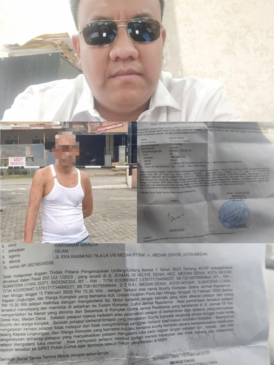 Aktivis 98 dan Kepala Lingkungan diduga melakukan kekerasan tanpa hukum , AC Lubis mangkir panggilan Polisi